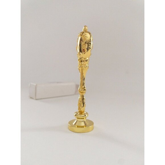 Vintage Gold Wax Seal Stamp Initials FMS - Picture 3 of 10